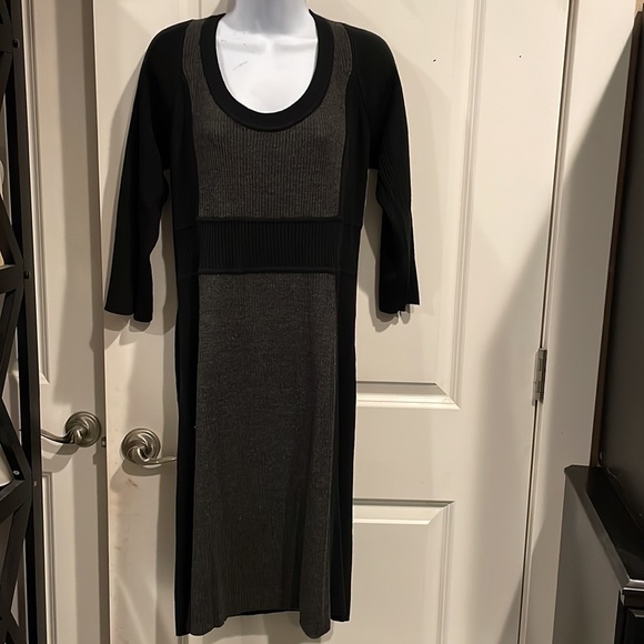 R&K Sweater Dress, Black/Charcoal Gray, size XL - Picture 3 of 6